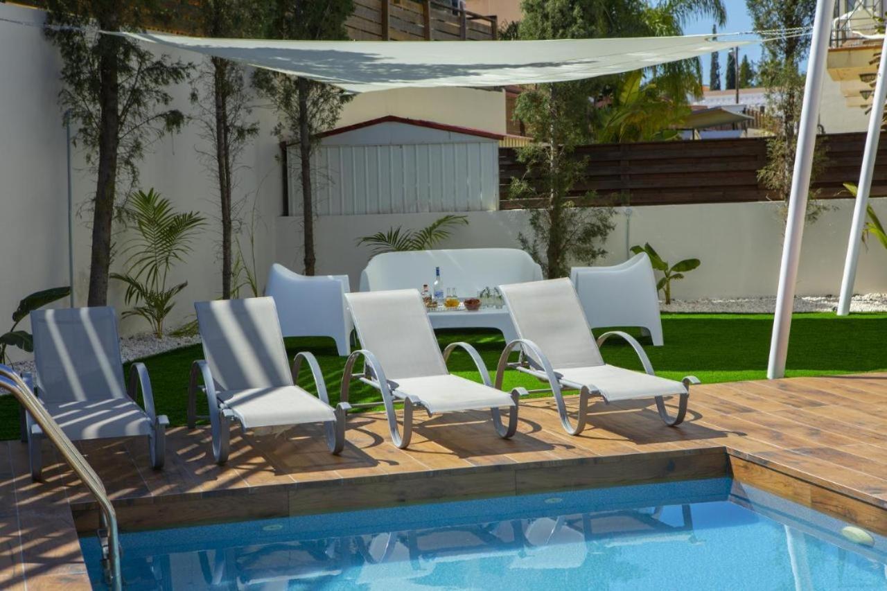 Tsokkos Family Villa - Pool Garden 2' Walk To Beach Protaras Exterior foto